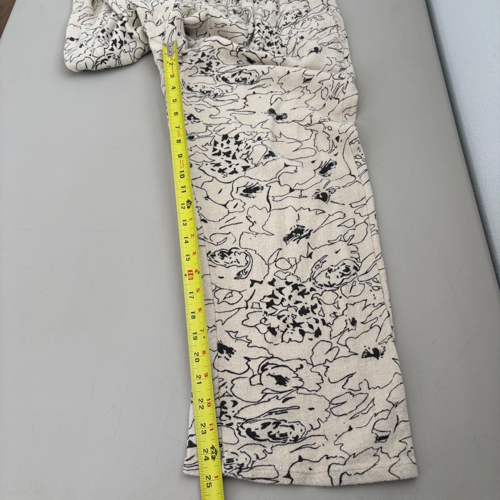 O'Neill Womens Strapless Floral Smocked Wide Leg Jumpsuit Cream Black Size L - Picture 7 of 10